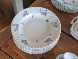 Petrus Regout Riva donker blauw compleet servies 8-personen