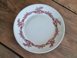 Petrus Regout Alhambra rood plat dinerbord 24 cm