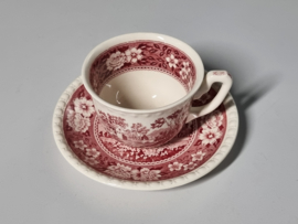 Villeroy en Boch Rusticana rood set 8x Koffie Kop en schotel