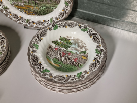 Engels bruin Jachtservies Myott's Country Life Eetservies 8-pers