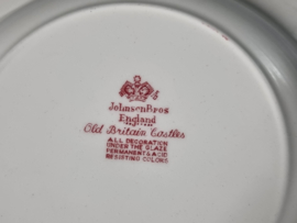Engels rood Johnson Bros Old Britain Castles diep Pasta Curry Bord 25 cm