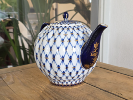 Lomonosov blauw Cobalt Net robuuste Theepot 2 liter