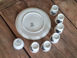 Landschap Zwart Societe Ceramique Eierdopset incl. zoutvaatje (laag model)