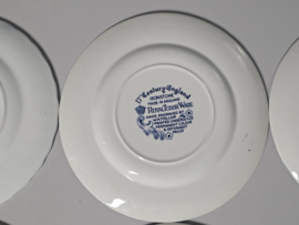 Engels blauw Mix & Match Set 6x ontbijtbord 19,5 - 20,5 cm