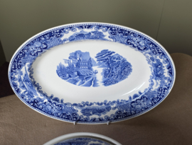 Regout Castillo blauw compleet eetservies 6 personen (rond model)