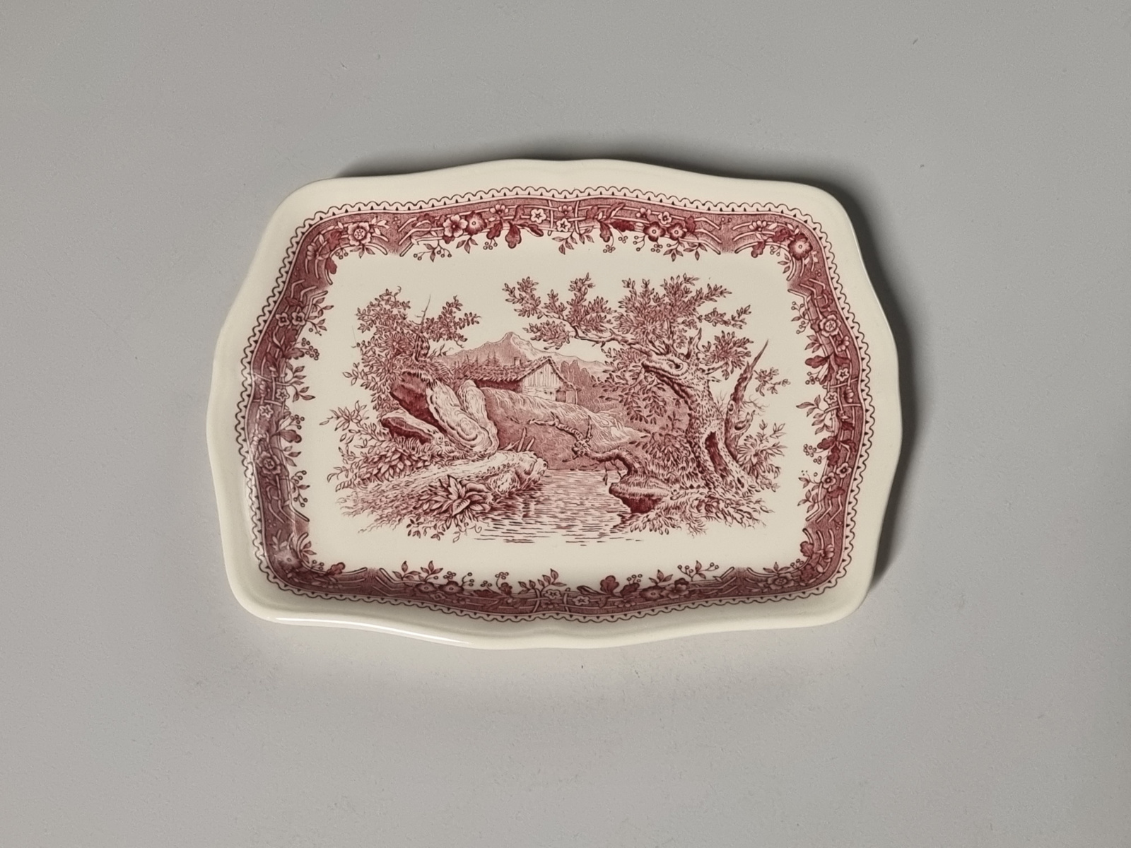 Villeroy en Boch Burgenland rood Serveerschaaltje (rechthoek) 20 cm