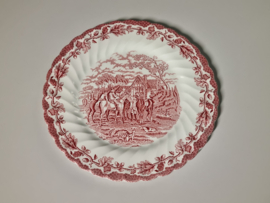 Engels rood Jachtservies Myott's Country Life Plat Dinerbord 26,5 cm