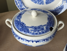 Regout Castillo blauw compleet eetservies 6 personen (rond model)