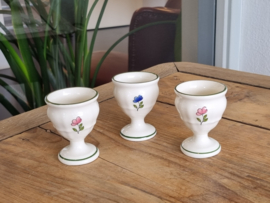 Frans GIEN decor Oiseaux de Paradis Set 3x Eierdop (groene rand)
