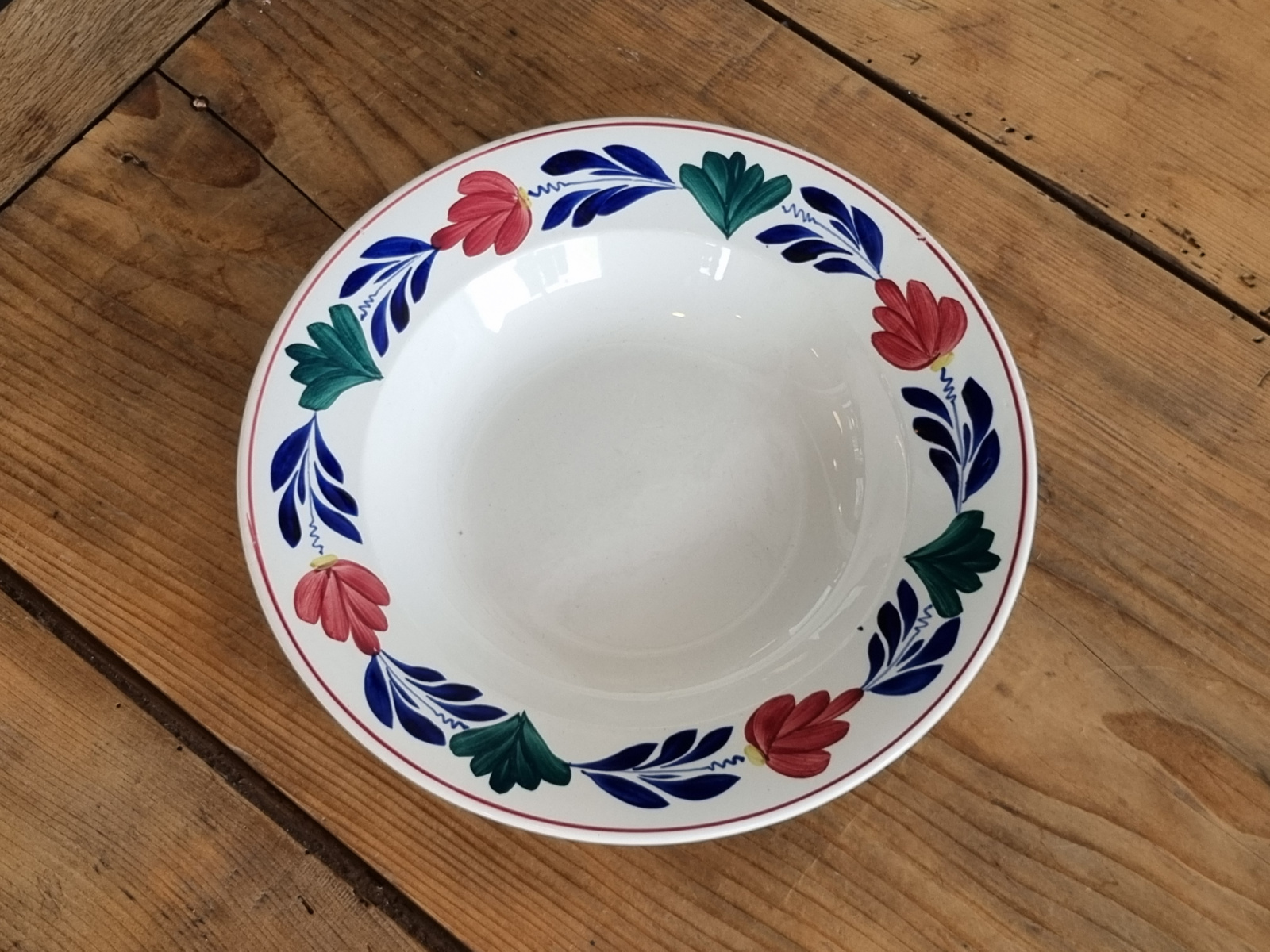 Oud Boerenbont Societe Ceramique 483a diep bord 23,5 cm