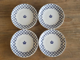 Royal Boch Belgium decor Old Dutch set 4x Bordje Theezakjeslegger 11 cm