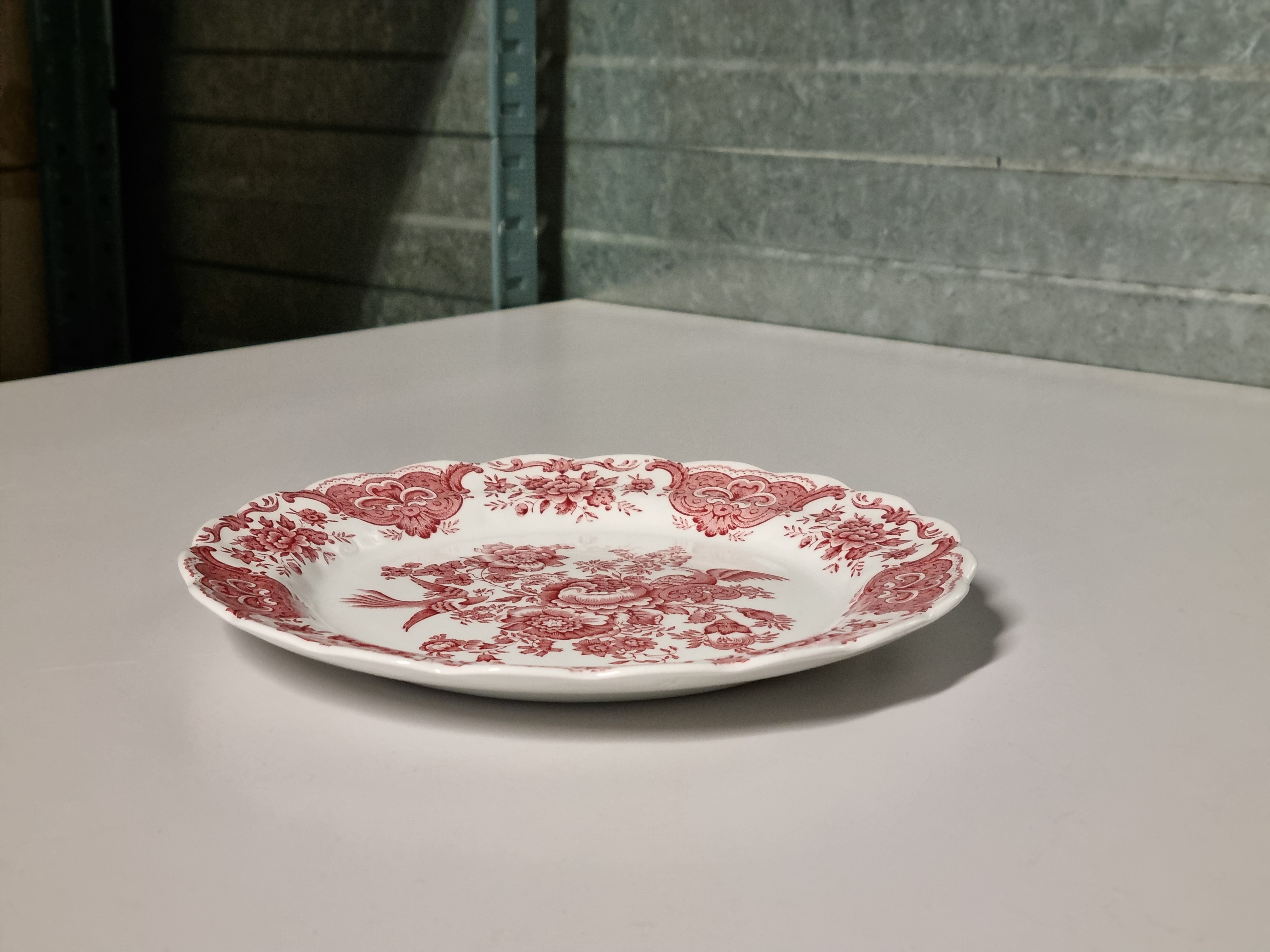 Engels rood Ridgway Windsor ontbijtbord 21 cm