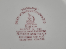 Engels rood Enoch Wedgwood Woodland Plat Dinerbord 25 cm