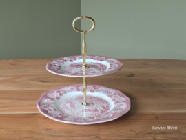 Engels rood Enoch Wedgwood Lochs of Scotland Etagere 2-laags