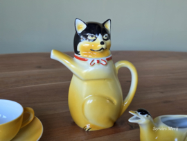 Mosa Maastricht kinderservies geel met poes