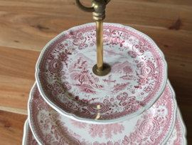 Villeroy en Boch Burgenland rood etagere 3-laags