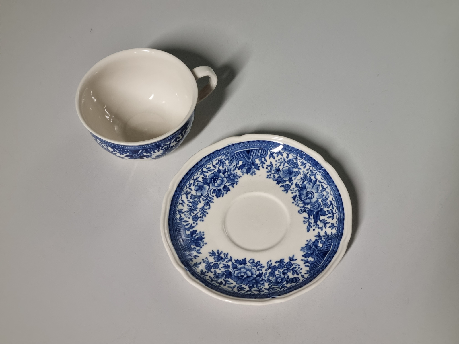 Villeroy en Boch Fasan blauw thee kop en schotel