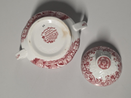 Engels rood 17th Century England Royal Tudor Ware Staffordshire Suikerpot