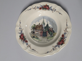 Frans Sarreguemines Obernai diep bord 23 cm (poort)