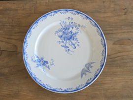Sarreguemines Watteau lichtblauw plat dinerbord 24 cm