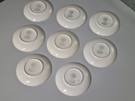 Villeroy en Boch Burgenland rood set  8x Koffie Kop en schotel