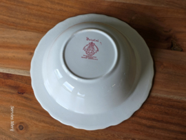 Engels rood Crown Ducal Bristol hoge ronde schaal 20 cm