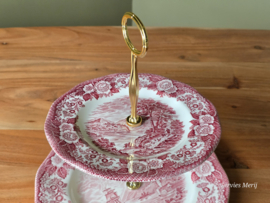 Engels rood Enoch Wedgwood Lochs of Scotland Etagere 2-laags