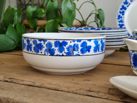 Boch Belgium blauw Vintage Eetservies voor 8 pers.