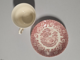 Engels rood Ironstone EIT Ltd England kop en schotel paard met hooiwagen