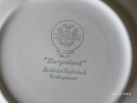 Villeroy en Boch Burgenland rood set 2x soepkom met schotel (rond oortje)