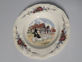 Frans Sarreguemines Obernai diep bord 23 cm (schapen)