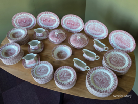 Engels rood Jachtservies Myott's Country Life Eetservies 24 persoons