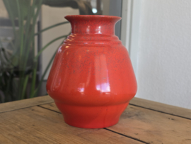 Vintage Vaasje Mosa Maastricht Art Deco rood bruin