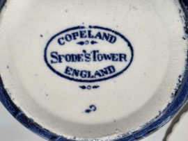 Engels Copeland Spode's Tower  blauw Koffie Thee servies 6-pers