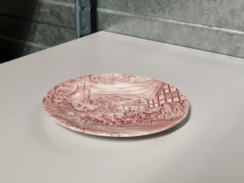 Engels rood Dickens Coaching Days Gebaksbordje 15 cm