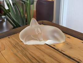 Leerdam Lucienne Bloch Glas Hert gesatineerd glas