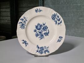 Petrus Regout Bouquet Bleu creme Ontbijtbordje 22,5 cm (schulp rand)