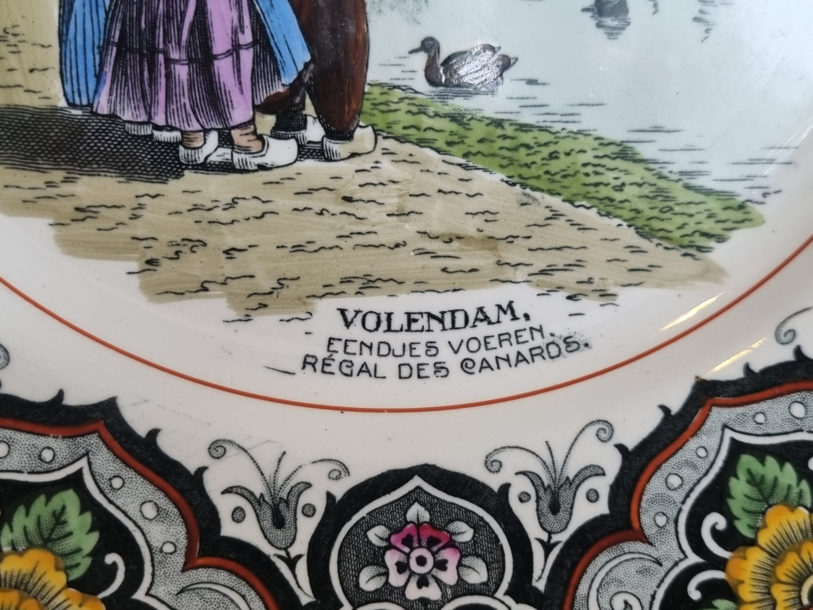 Wandbord Societe Ceramique Mooi Nederland decor Volendam 23 cm