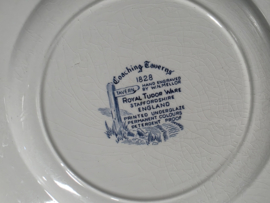 Engels blauw Mix & Match Set 6x dinerbord 25 - 25,5 cm