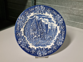 Engels blauw Ironstone plat Dinerbord 24,5 cm