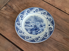 Landschap Blauw Societe Ceramique Ontbijtbordje 21,5 cm (nr. 4)
