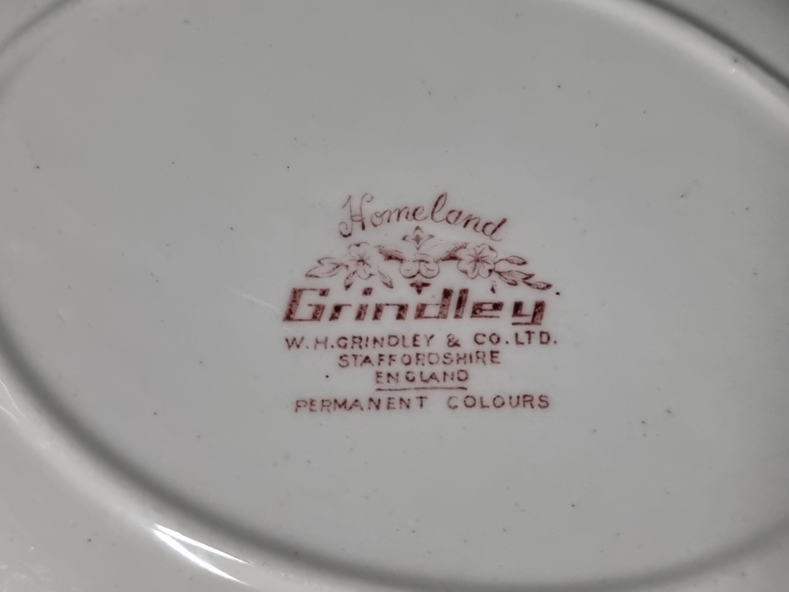 Engels rood Grindley Homeland Schaaltje 19,5 cm