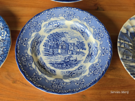 Engels blauw Mix & Match Set 6x dinerbord 25 - 25,5 cm