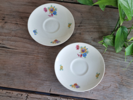 Regout creme Boudewijn Pioenroos set 2x losse Schotel 15,5 cm