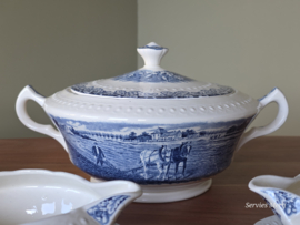 Boerenhoeve blauw Societe Ceramique Eetservies 8 personen