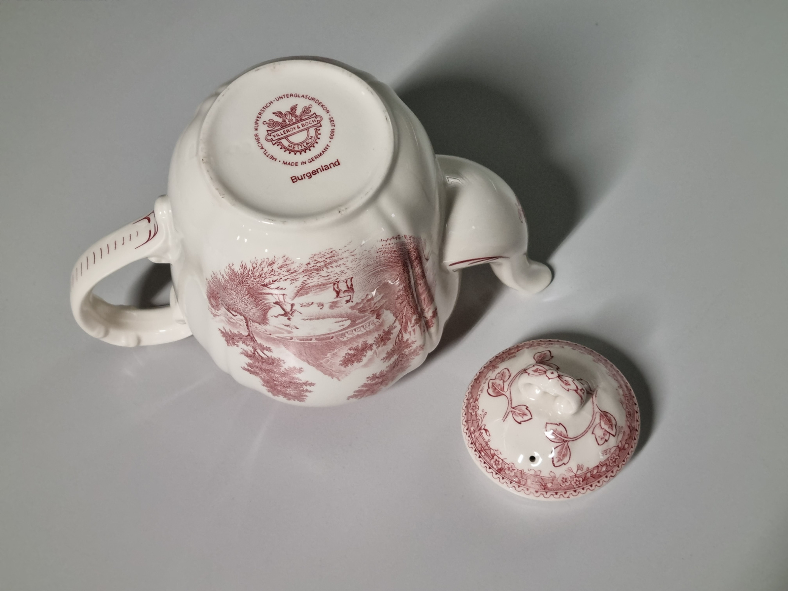Villeroy en Boch Burgenland rood Koffiepot Theepot nr. 3 ca. 0,9 liter