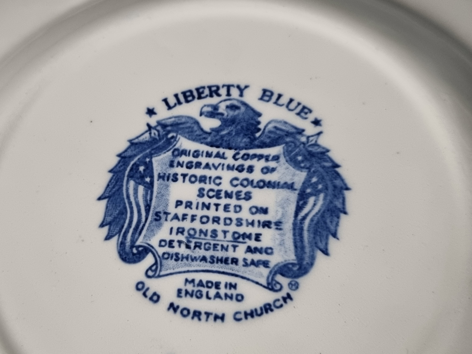 Engels blauw Liberty Blue diep pasta curry bord 22 cm