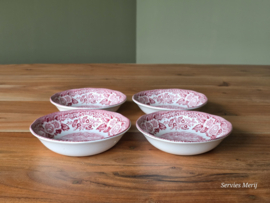 Engels rood Enoch Wedgwood Lochs of Scotland set 4x schaaltje 12,5 cm