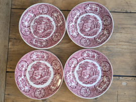 Petrus Regout decor Oriental set 4x dinerbord 23 cm