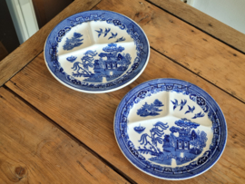 Petrus Regout Willow blauw set 2x Vakkenbord